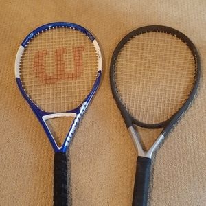 2 tennis rackets with 1 case